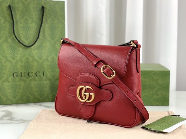 Gucci Small messenger bag with Double G 648934 Red