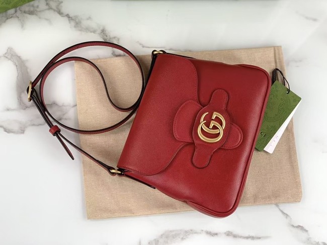 Gucci Small messenger bag with Double G 648934 Red