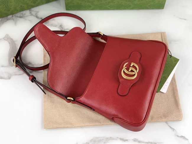 Gucci Small messenger bag with Double G 648934 Red