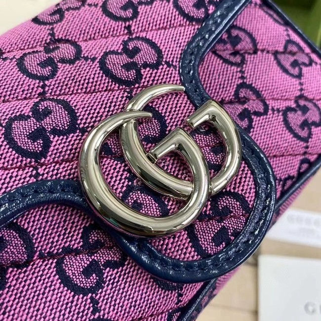 Gucci GG Marmont Multicolor super mini bag 476433 pink