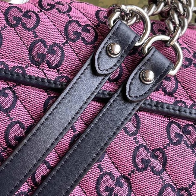 Gucci GG Marmont multicolor small shoulder bag 443497 Pink