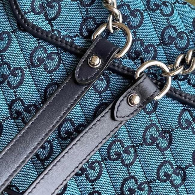 Gucci GG Marmont multicolor small shoulder bag 443497 blue