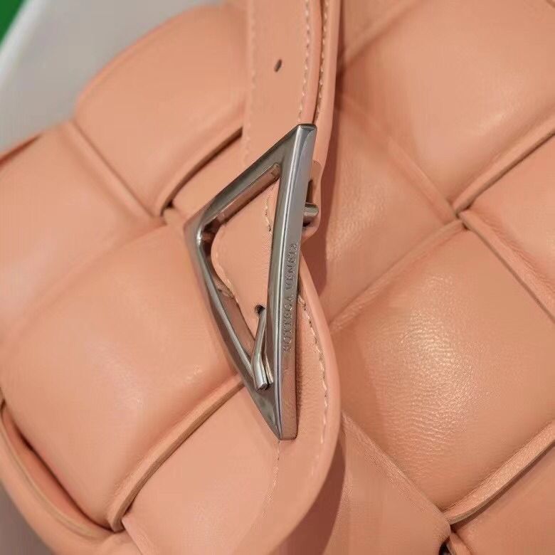 Bottega Veneta PADDED CASSETTE BAG suede 591970 Peachy