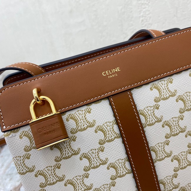 Celine IN TRIOMPHE CANVAS AND CALFSKIN 191992 white