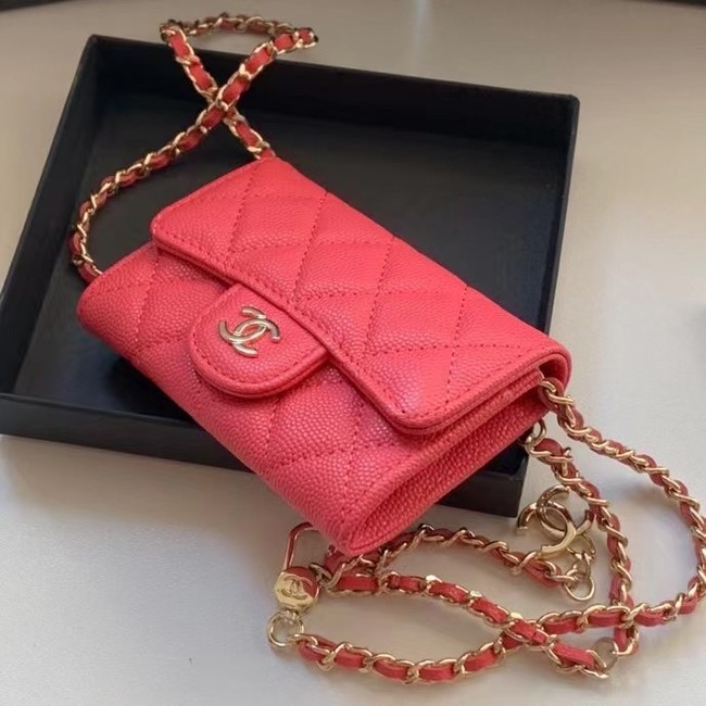 Chanel Original Grained Calfskin Pocket 81081 red