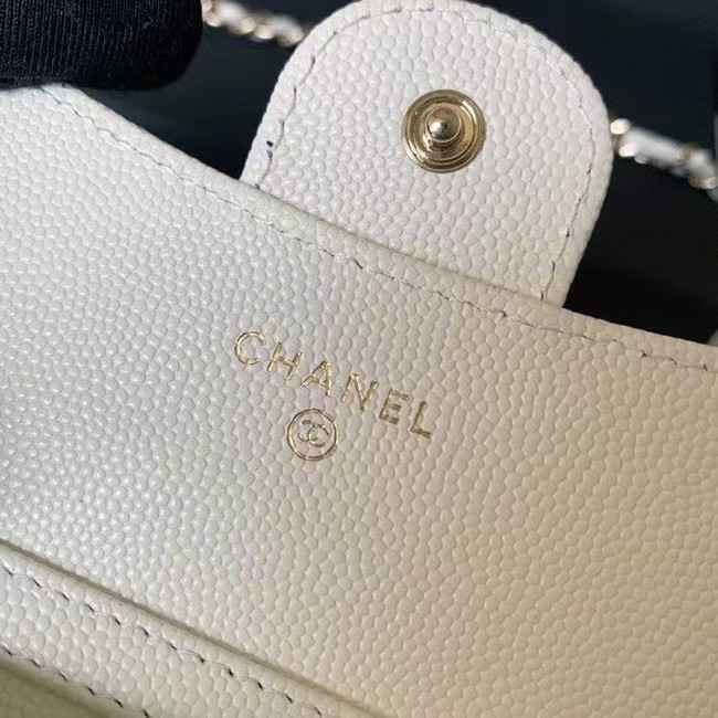 Chanel  Original Grained Calfskin Pocket  81081 white