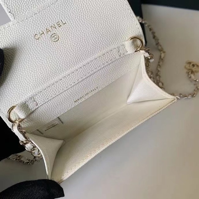 Chanel  Original Grained Calfskin Pocket  81081 white