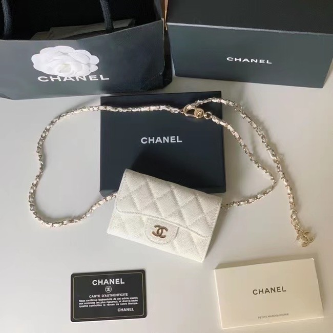 Chanel Original Grained Calfskin Pocket 81081 white