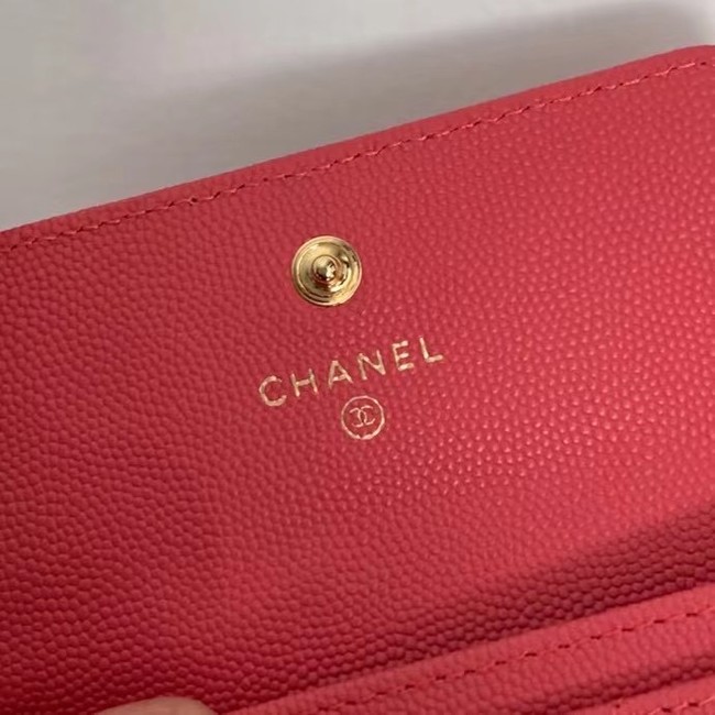 Chanel card holder Calfskin AP2038 red