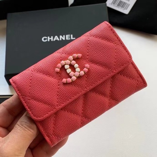 Chanel card holder Calfskin AP2038 red