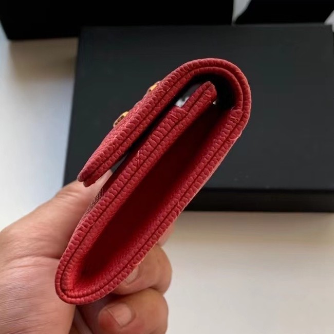 Chanel card holder Calfskin AP2038 red