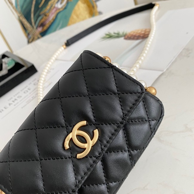 Chanel flap coin purse with chain 81085 black