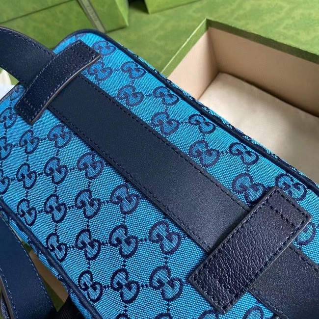Gucci diagonal matelasse GG canvas Belt Bag 658657 blue