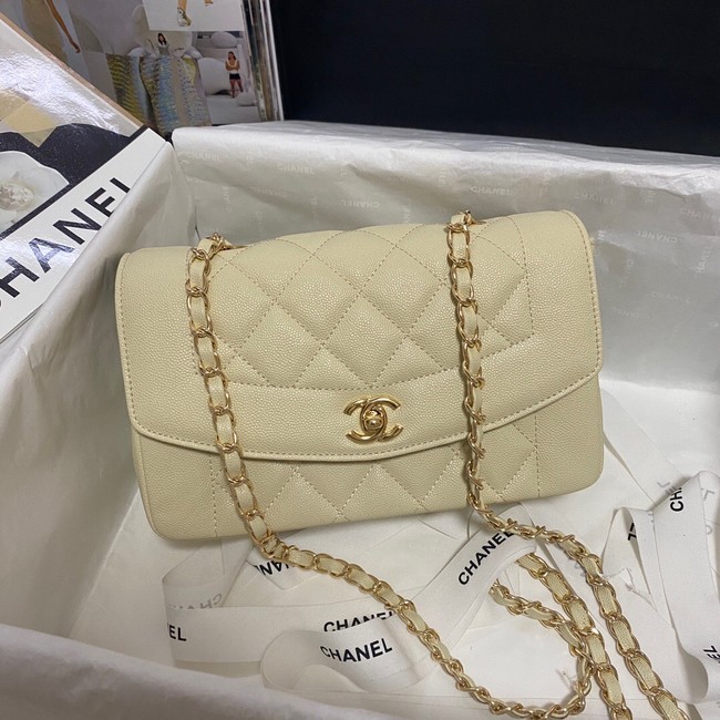 Chanel Flap Original Caviar Leather Shoulder Bag AS1488 cream 