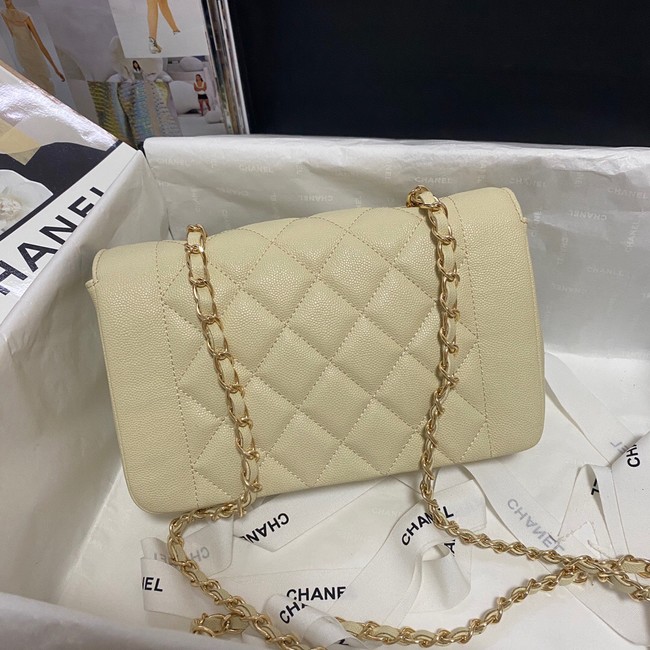 Chanel Flap Original Caviar Leather Shoulder Bag AS1488 cream 