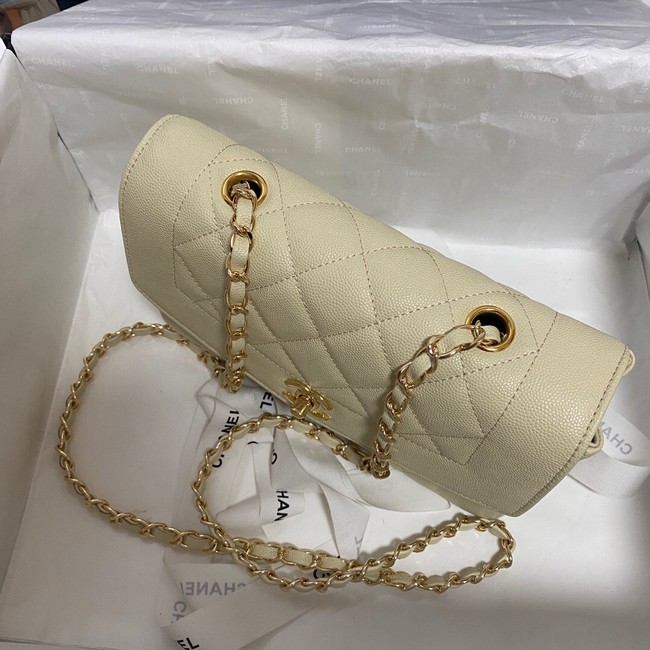 Chanel Flap Original Caviar Leather Shoulder Bag AS1488 cream 