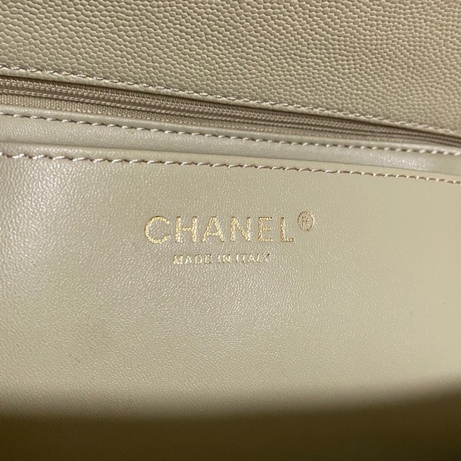 Chanel Flap Original Caviar Leather Shoulder Bag AS1488 cream 