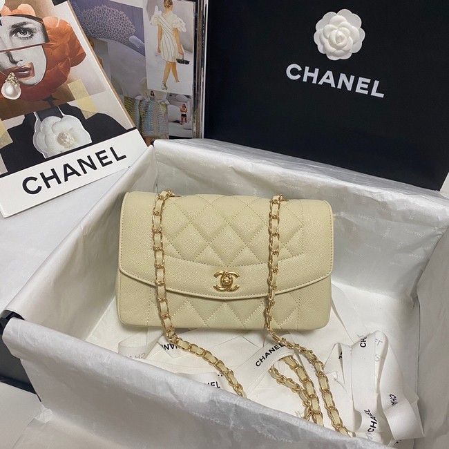 Chanel Flap Original Caviar Leather Shoulder Bag AS1488 cream