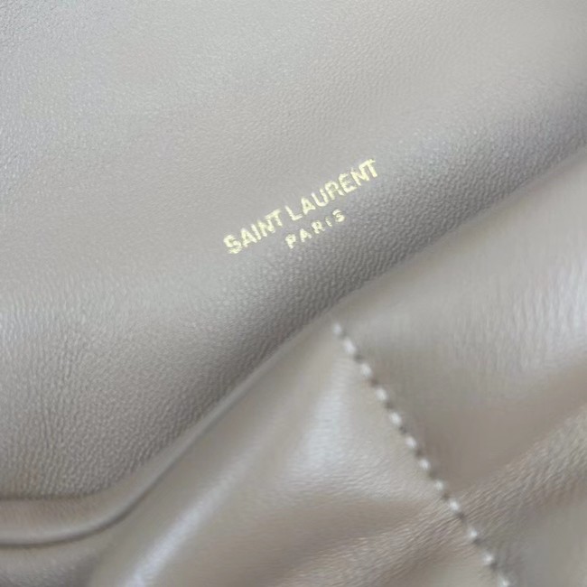 Yves Saint Laurent LOULOU PUFFER SMALL BAG IN QUILTED LAMBSKIN 577476 ANEMONE apricot