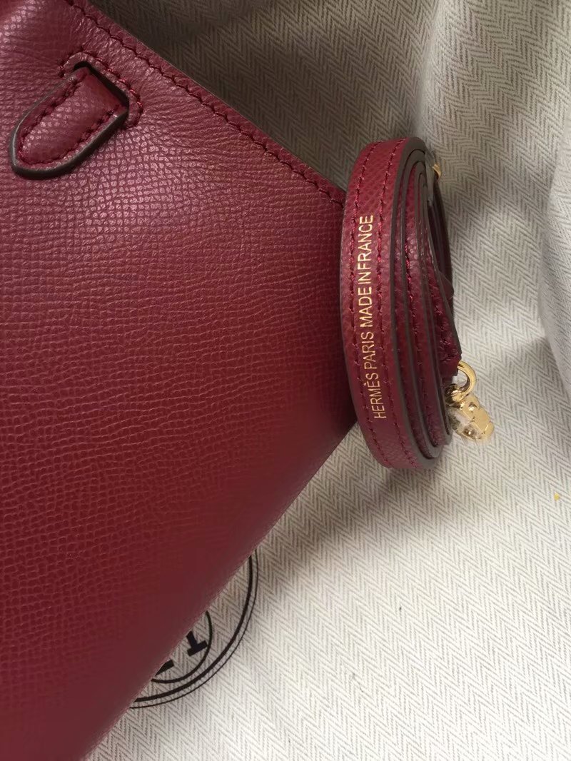 Hermes Kelly 19cm Shoulder Bags Epsom Leather KL19 fuchsia 