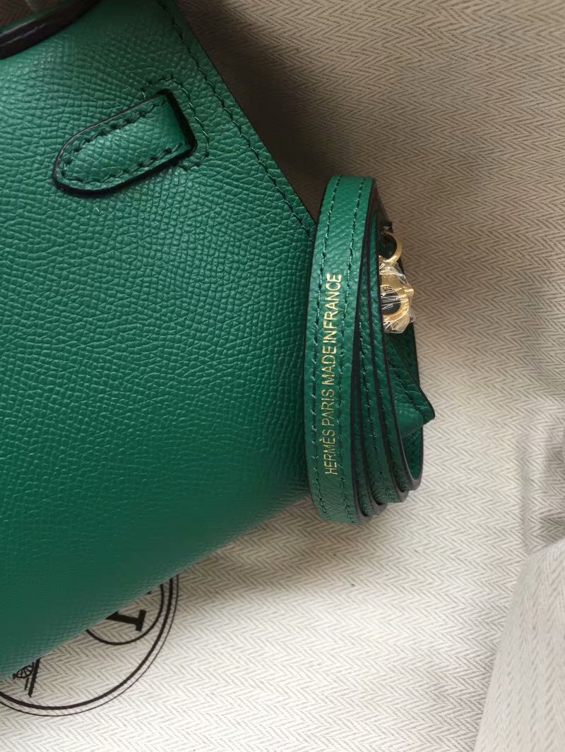 Hermes Kelly 19cm Shoulder Bags Epsom Leather KL19 green