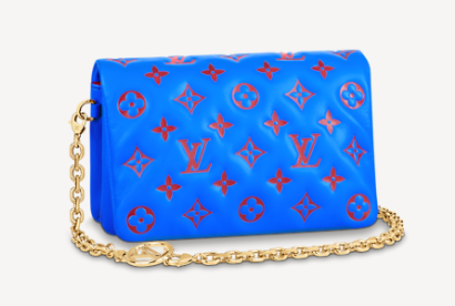 Louis Vuitton POCHETTE COUSSIN M80743 Blue & Red