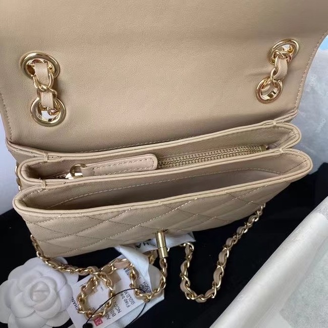 CHANEL mini flap bag AS2468 Apricot