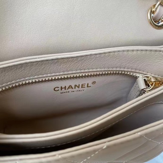 CHANEL mini flap bag AS2468 Apricot