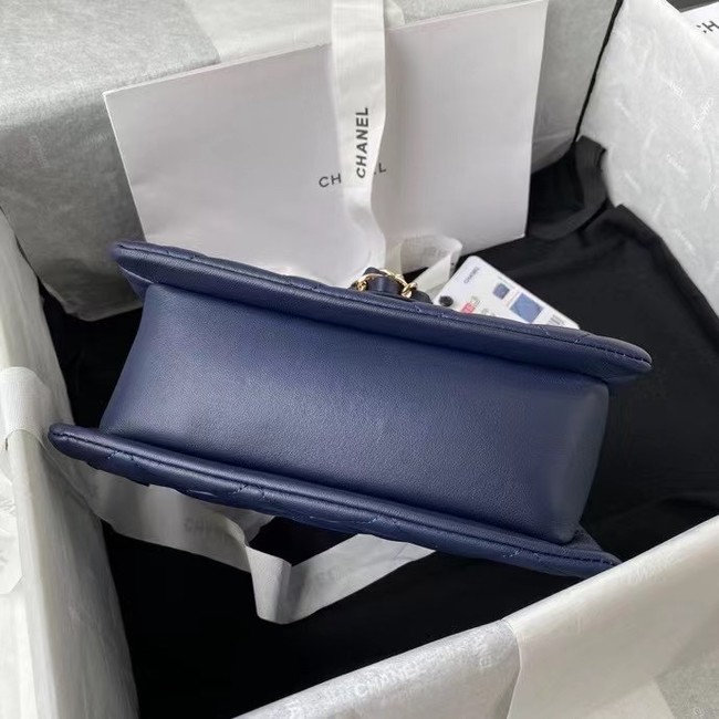CHANEL mini flap bag AS2468 Navy Blue