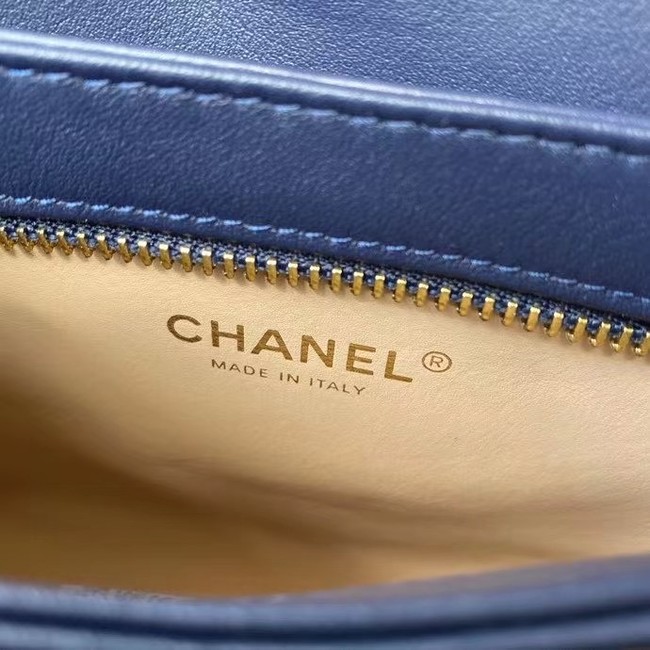 CHANEL mini flap bag AS2468 Navy Blue
