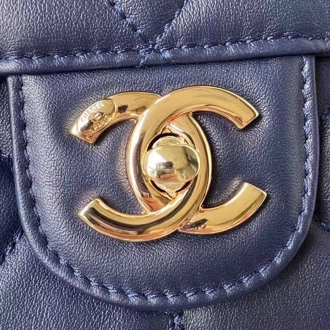 CHANEL mini flap bag AS2468 Navy Blue