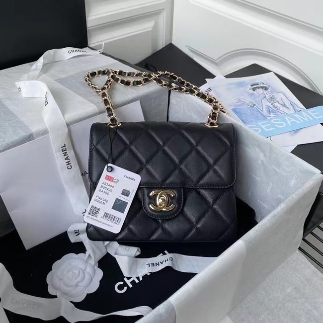 CHANEL mini flap bag AS2468 black