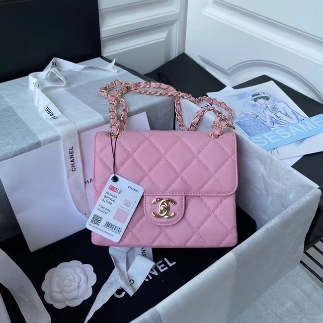 CHANEL mini flap bag AS2468 pink