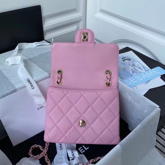 CHANEL mini flap bag AS2468 pink