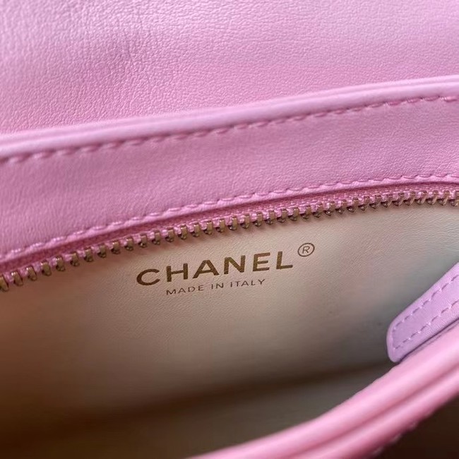 CHANEL mini flap bag AS2468 pink