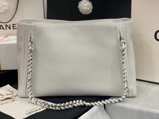 Chanel Original Leather Shopping Bag AS8473 white