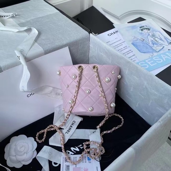 Chanel mini drawstring bag AS2518 pink