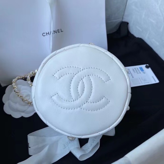 Chanel mini drawstring bag AS2518 white