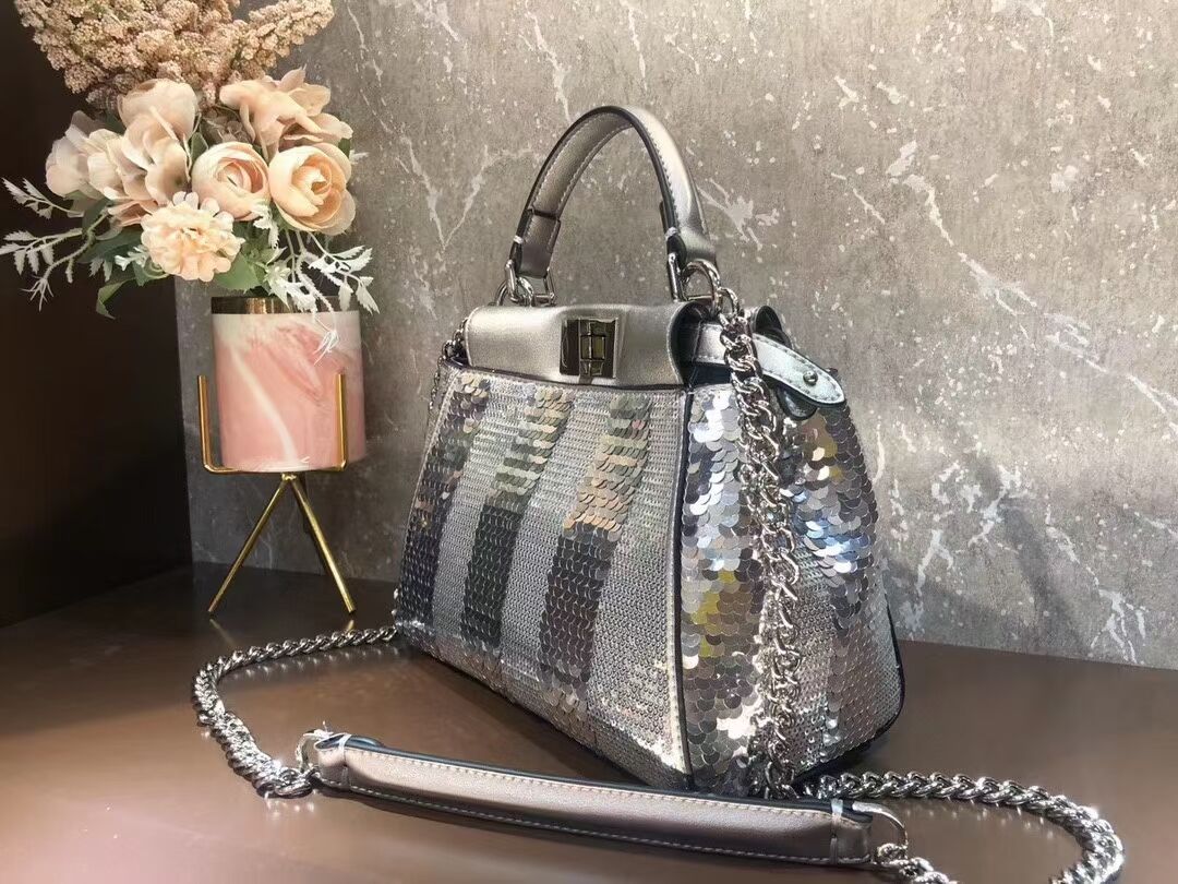 FENDI Mini-bag from the Chinese New Year Limited Capsule Collection Code: 8BN309A  silver