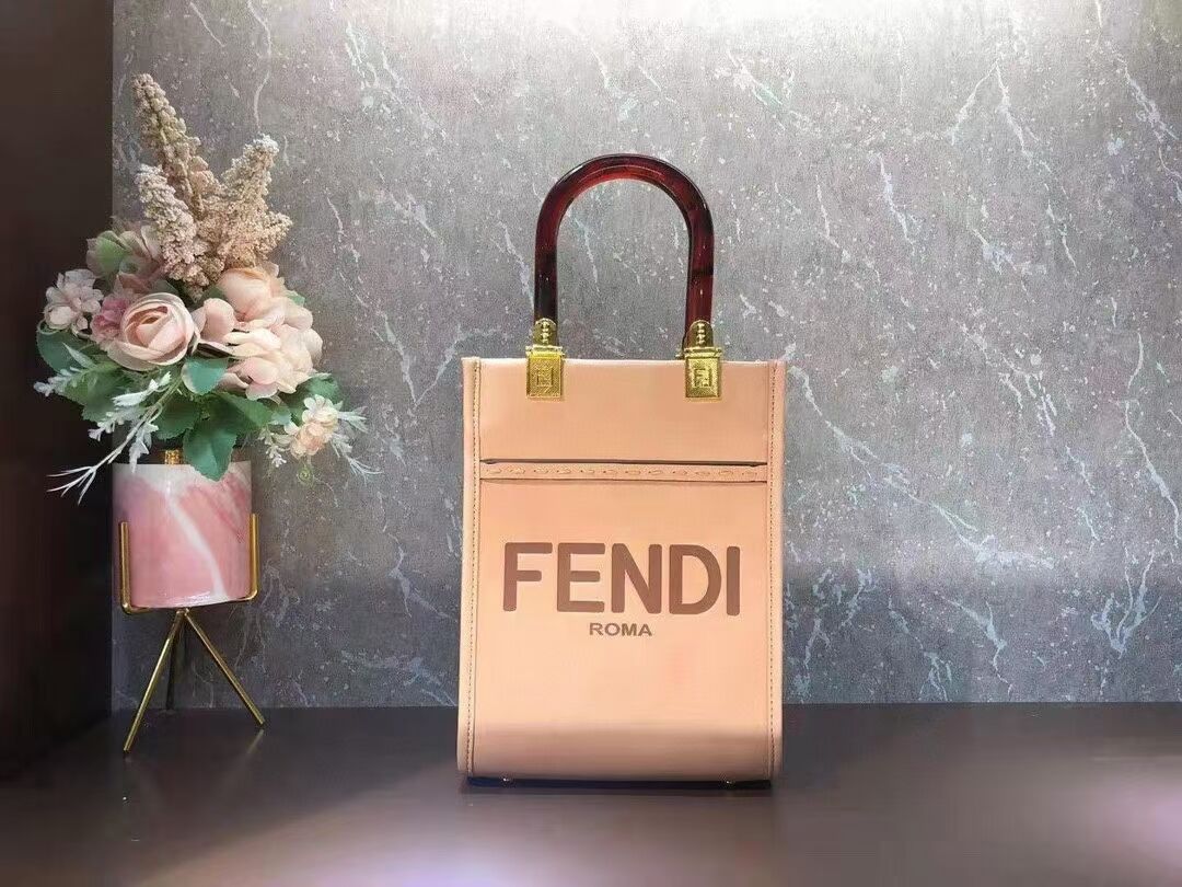 FENDI SUNSHINE SHOPPER leather mini-bag F1620 pink