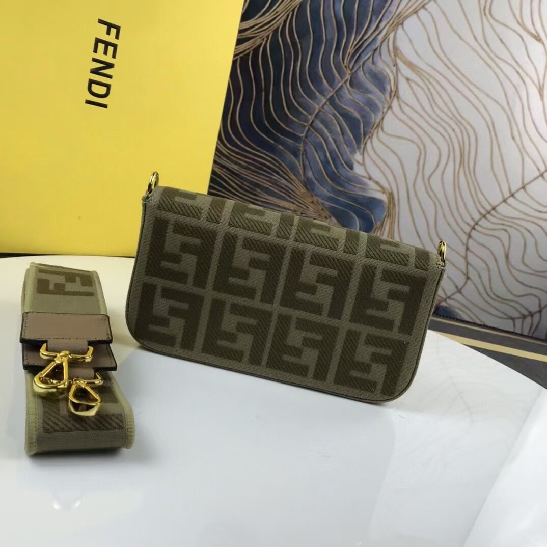 FENDI fabric bag F1230 green