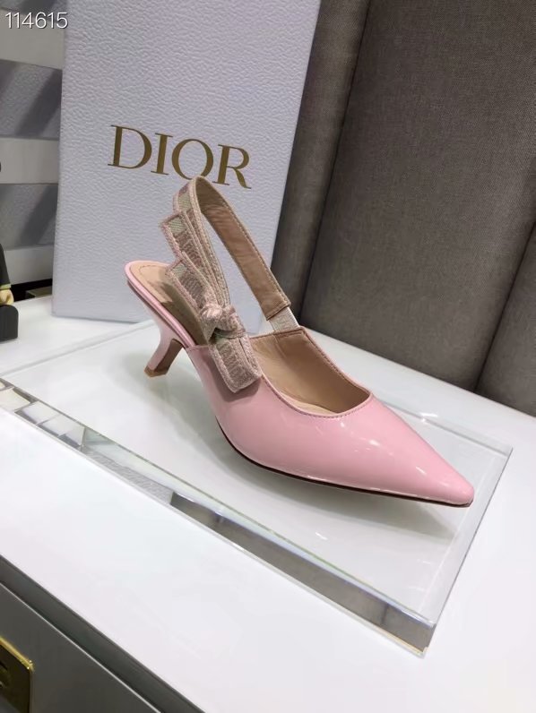 JADIOR SLINGBACK PUMP Patent Calfskin Dior770DJ-2 6.5 cm comma heel