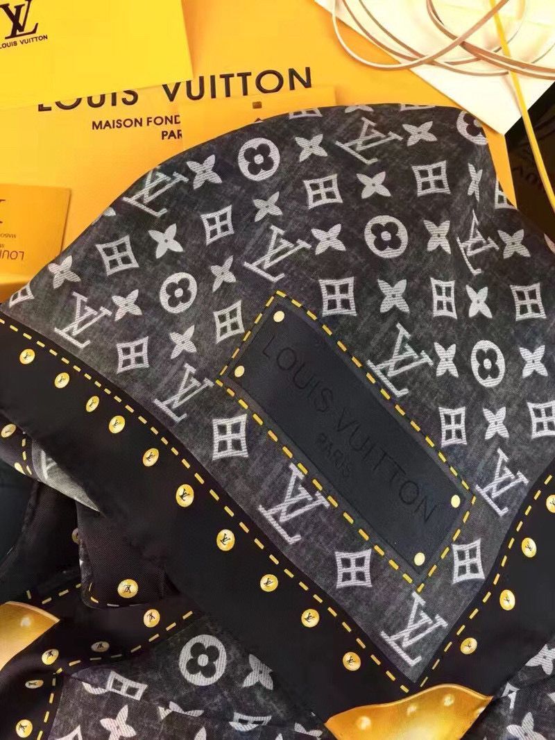 Louis Vuitton Silk Scarf M76788 Black