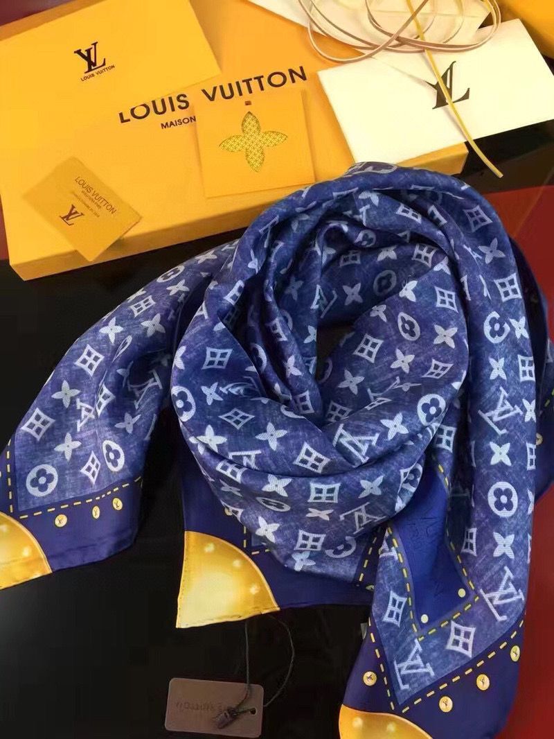 Louis Vuitton Silk Scarf M76788 Blue