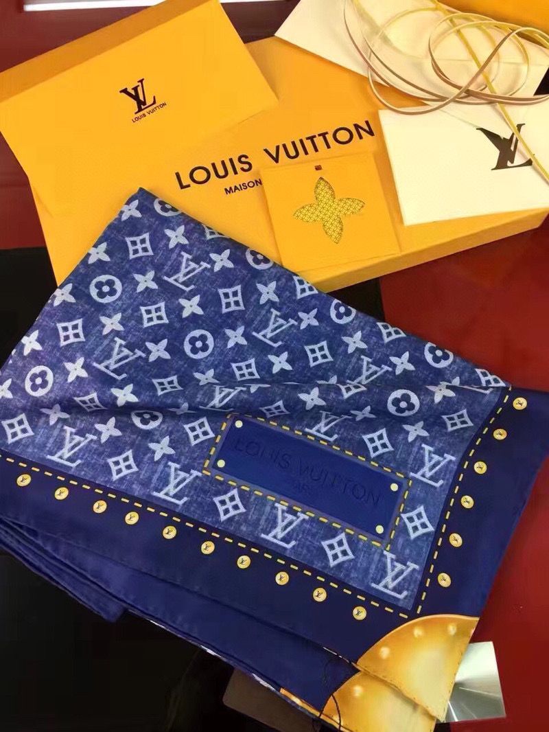 Louis Vuitton Silk Scarf M76788 Blue