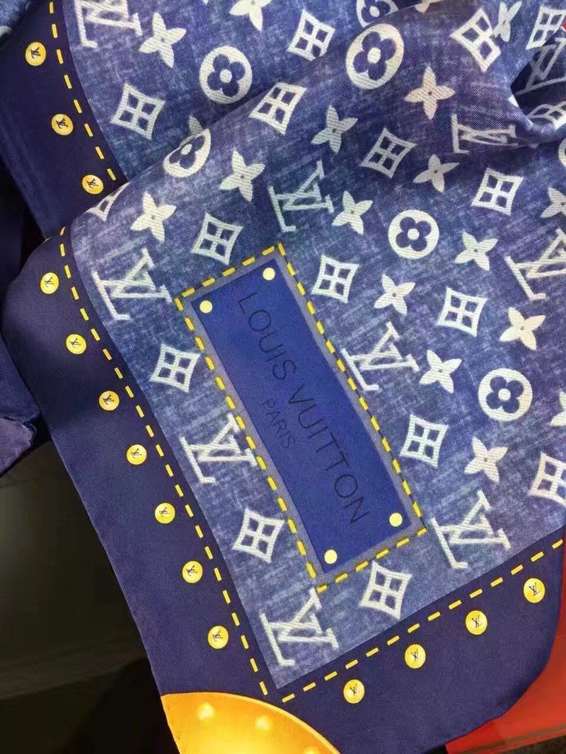 Louis Vuitton Silk Scarf M76788 Blue