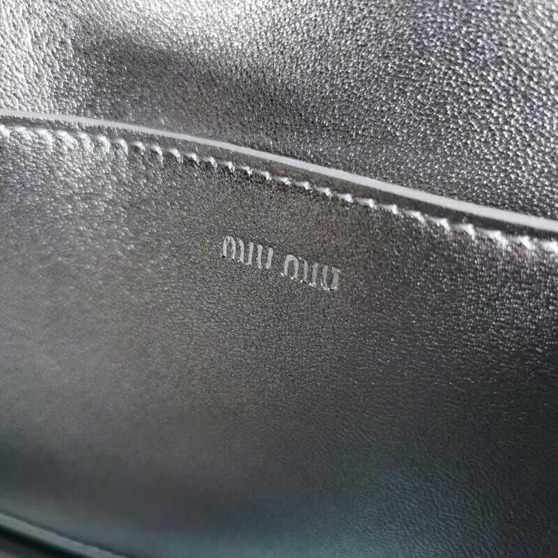 miu miu Matelasse Nappa Leather mini Shoulder Bag 5BD099 Silver