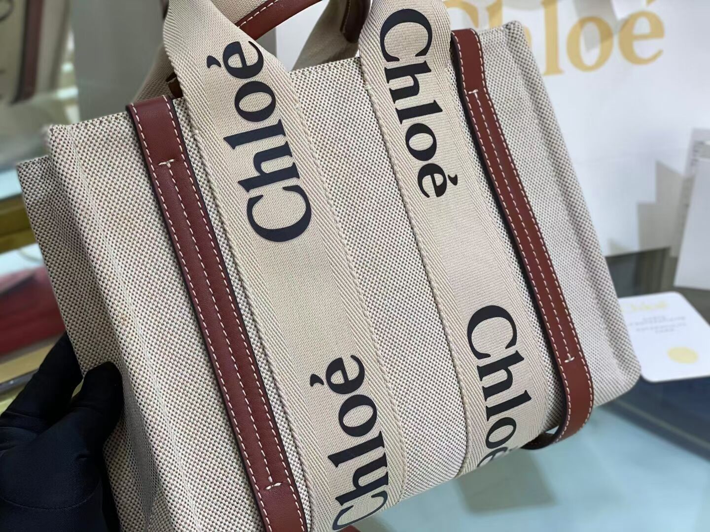 Chloe Cloth & leather 6C027 brown