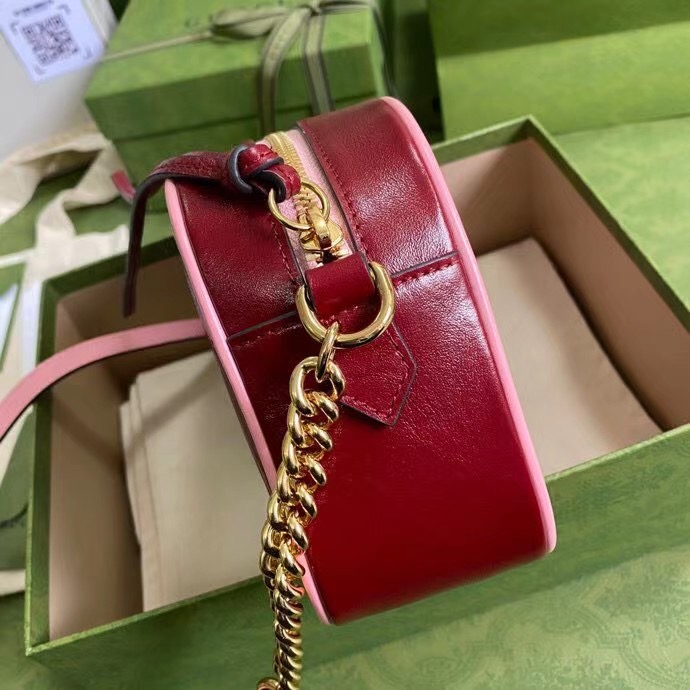 Gucci GG Marmont small shoulder bag 447632 Dark red