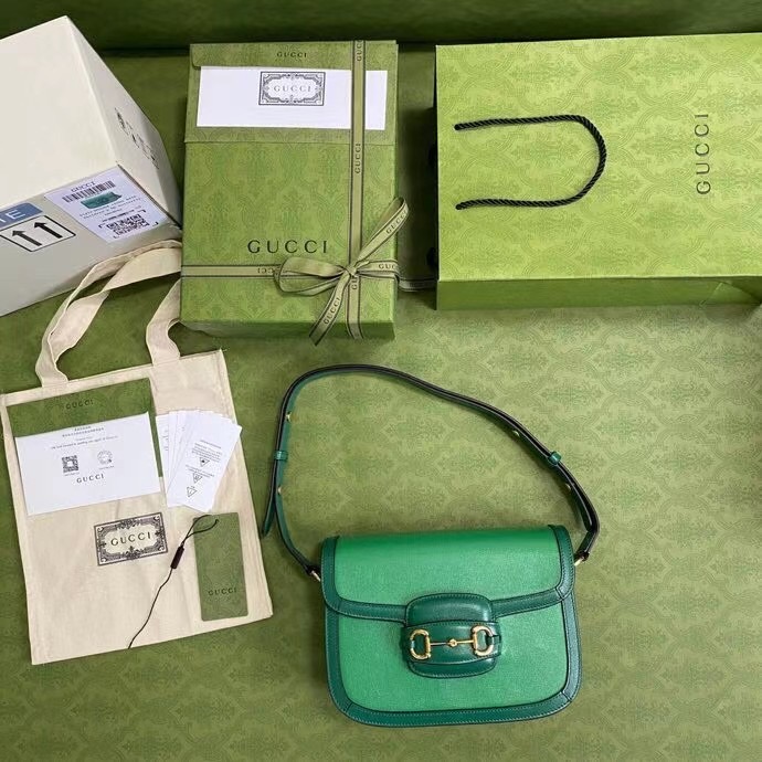 Gucci Horsebit 1955 small shoulder bag 602204 green